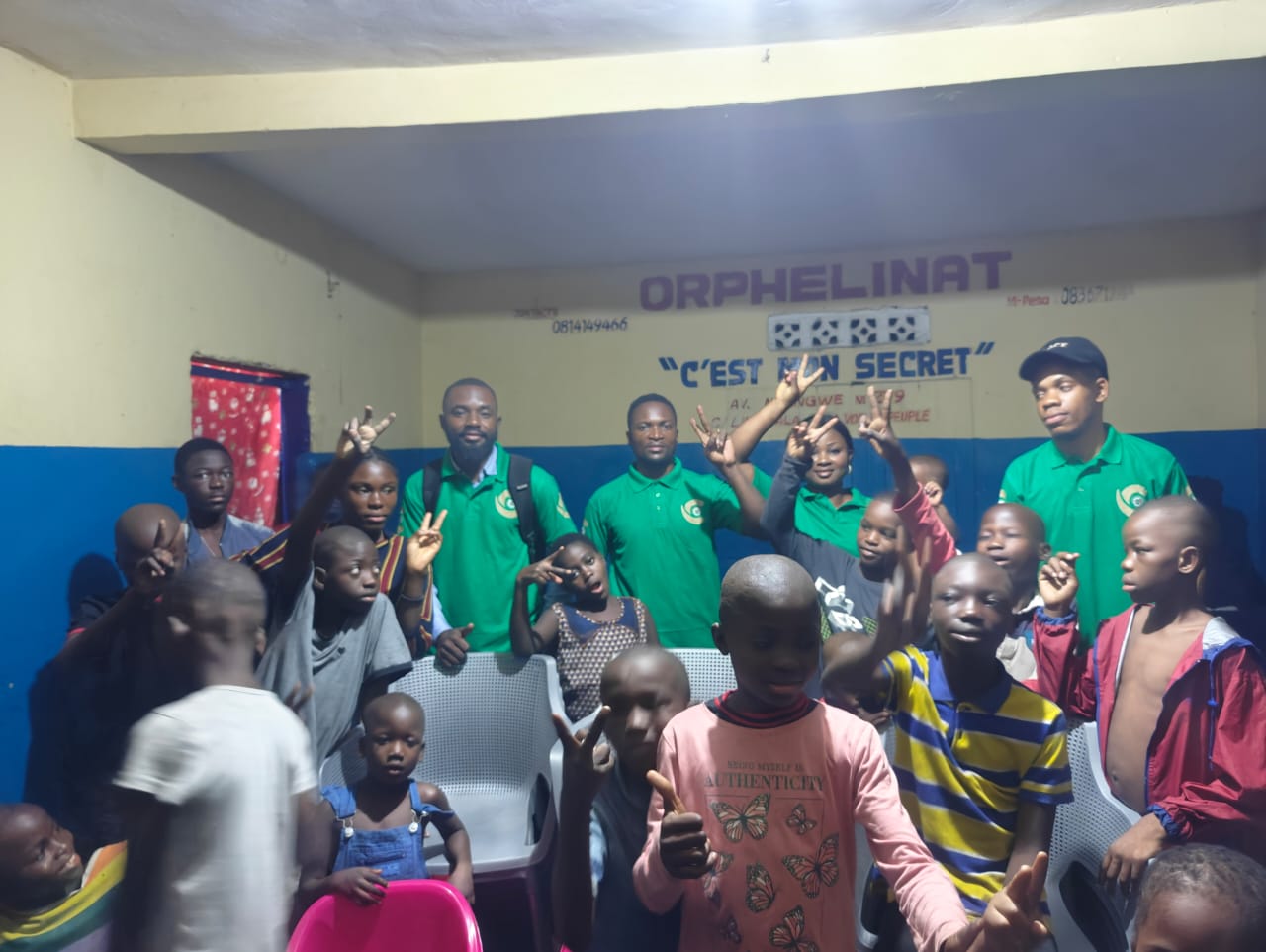 Visite de l'orphelinat à kinshasa